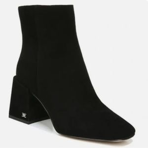 Sam Edelman Daruby Black Suede Heeled Boots